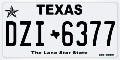 TX license plate DZI6377