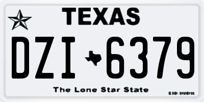 TX license plate DZI6379