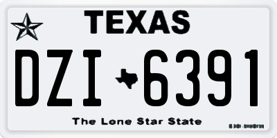 TX license plate DZI6391