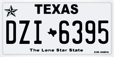 TX license plate DZI6395