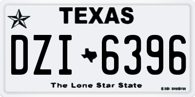 TX license plate DZI6396