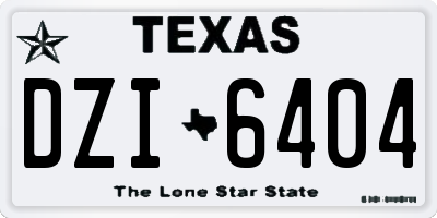 TX license plate DZI6404