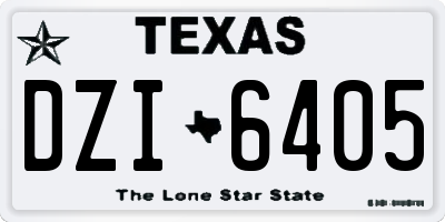 TX license plate DZI6405