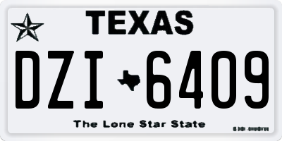 TX license plate DZI6409