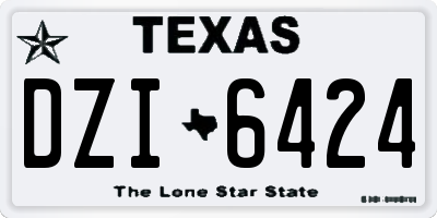 TX license plate DZI6424