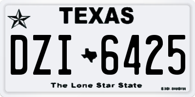 TX license plate DZI6425