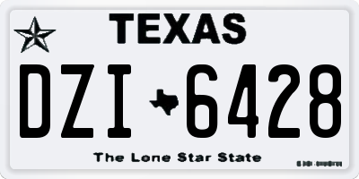 TX license plate DZI6428