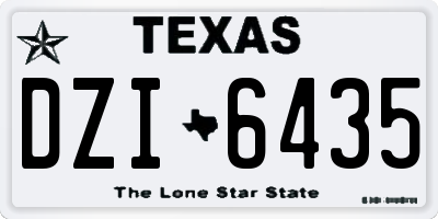 TX license plate DZI6435