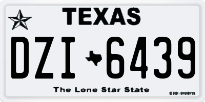 TX license plate DZI6439