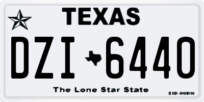 TX license plate DZI6440