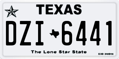 TX license plate DZI6441