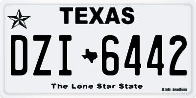 TX license plate DZI6442