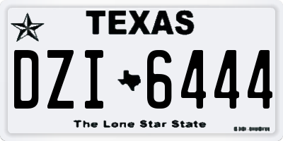 TX license plate DZI6444