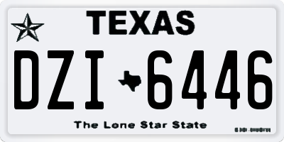 TX license plate DZI6446