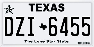 TX license plate DZI6455
