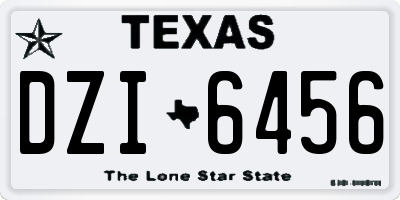 TX license plate DZI6456