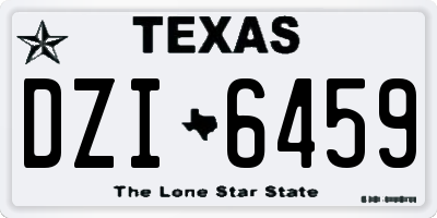 TX license plate DZI6459