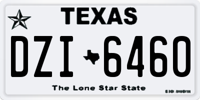 TX license plate DZI6460