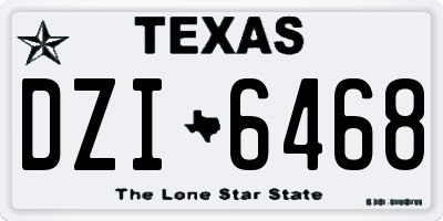 TX license plate DZI6468