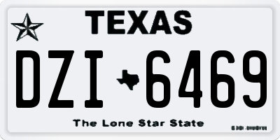 TX license plate DZI6469