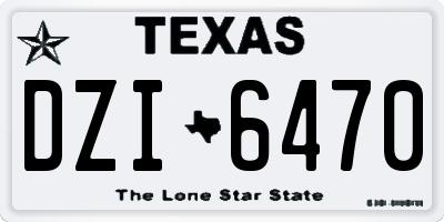 TX license plate DZI6470