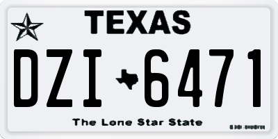 TX license plate DZI6471