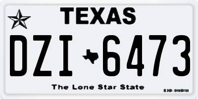 TX license plate DZI6473
