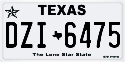 TX license plate DZI6475
