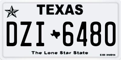 TX license plate DZI6480