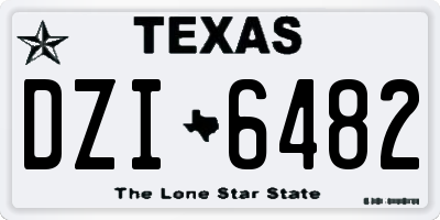 TX license plate DZI6482