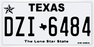 TX license plate DZI6484