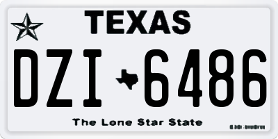 TX license plate DZI6486