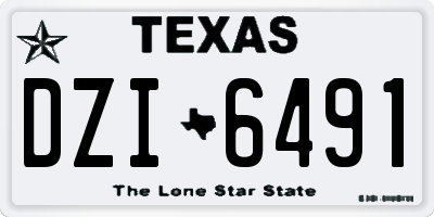 TX license plate DZI6491