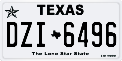 TX license plate DZI6496