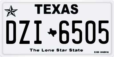 TX license plate DZI6505