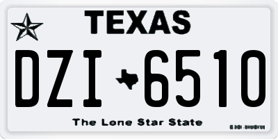 TX license plate DZI6510