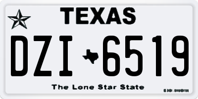 TX license plate DZI6519