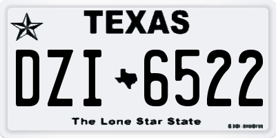 TX license plate DZI6522