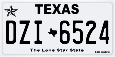 TX license plate DZI6524