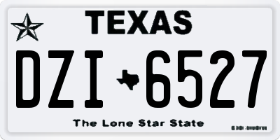 TX license plate DZI6527