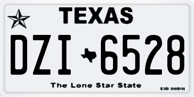 TX license plate DZI6528