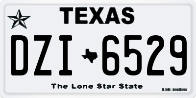 TX license plate DZI6529