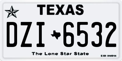 TX license plate DZI6532