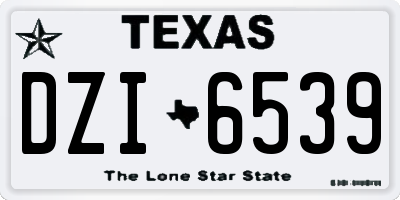 TX license plate DZI6539