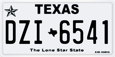 TX license plate DZI6541