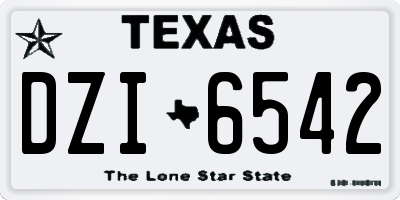 TX license plate DZI6542