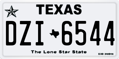 TX license plate DZI6544