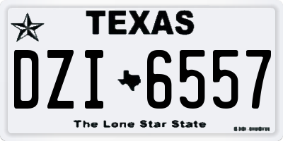 TX license plate DZI6557