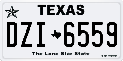 TX license plate DZI6559