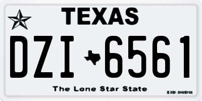 TX license plate DZI6561